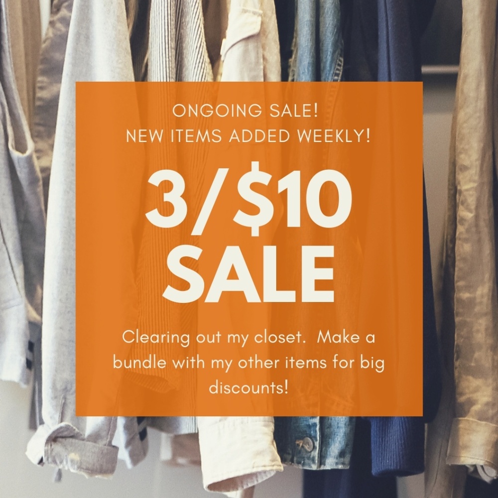 **CLEARANCE!  🍎3/$10 SALE. ITEMS MARKED!!